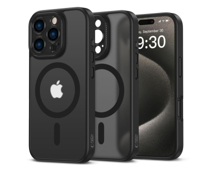Etui do telefonów TECH-PROTECT Magcam Magsafe do iPhone 16 Pro Matte Black 5906302311682